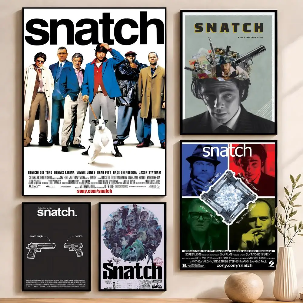Movie Snatch Poster Self‑Adhesive Waterproof PP Poster Coffee House Bar Wall Art Sticker Room Home Decor