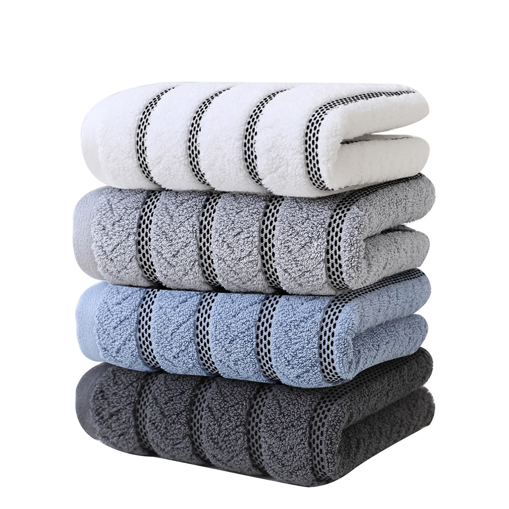 4 Hand Towels Towel Set Bathroom Cotton Absorbent Adult 2 Large Bath Towels 28 in. x 55 in. White Soft Kids 6 Washcloths 13 in.