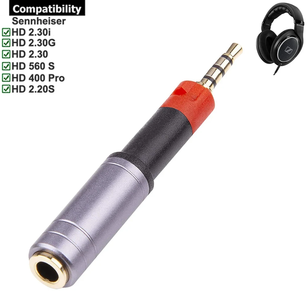 2.5 มม.ถึง 3.5 มม.โลหะหูฟังอะแดปเตอร์แจ็คสําหรับ Sennheiser HD 400 Pro 560 S 2.20S 2.30 2.30i 2.30G หูฟัง