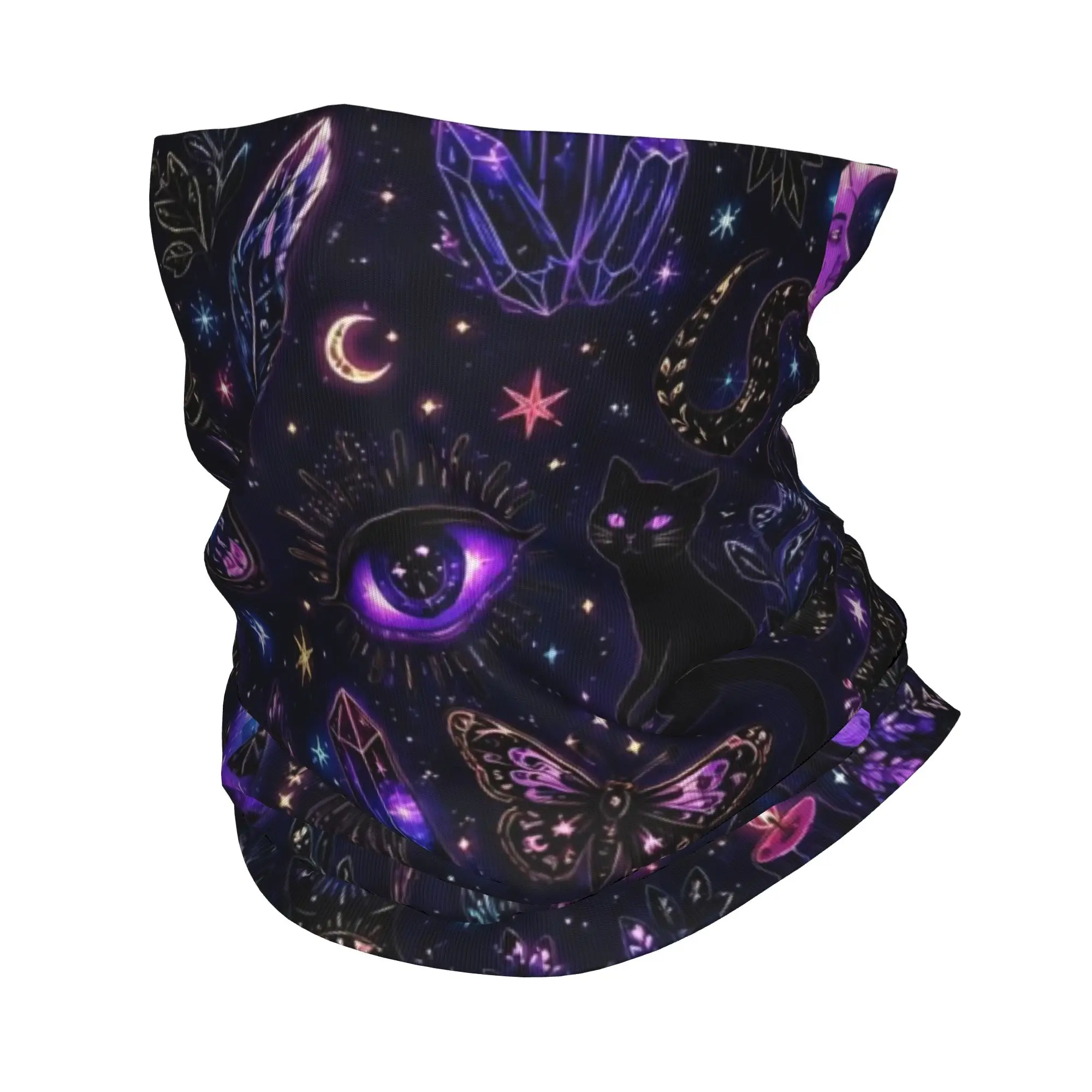 Astrology Zodiac Moon and Stars Bandana Neck Gaiter Printed  Wrap Scarf Warm Face Mask Running Unisex Adult Winter