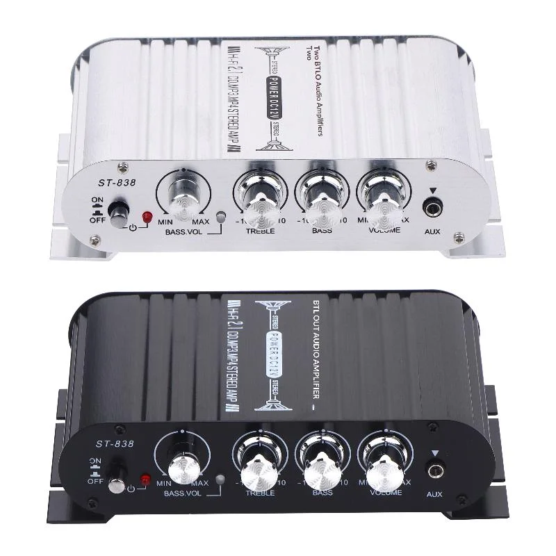 2.1 Channel Power Amplifier HiFi ST-838 Superior Bass Sound for Home Theater and Cars