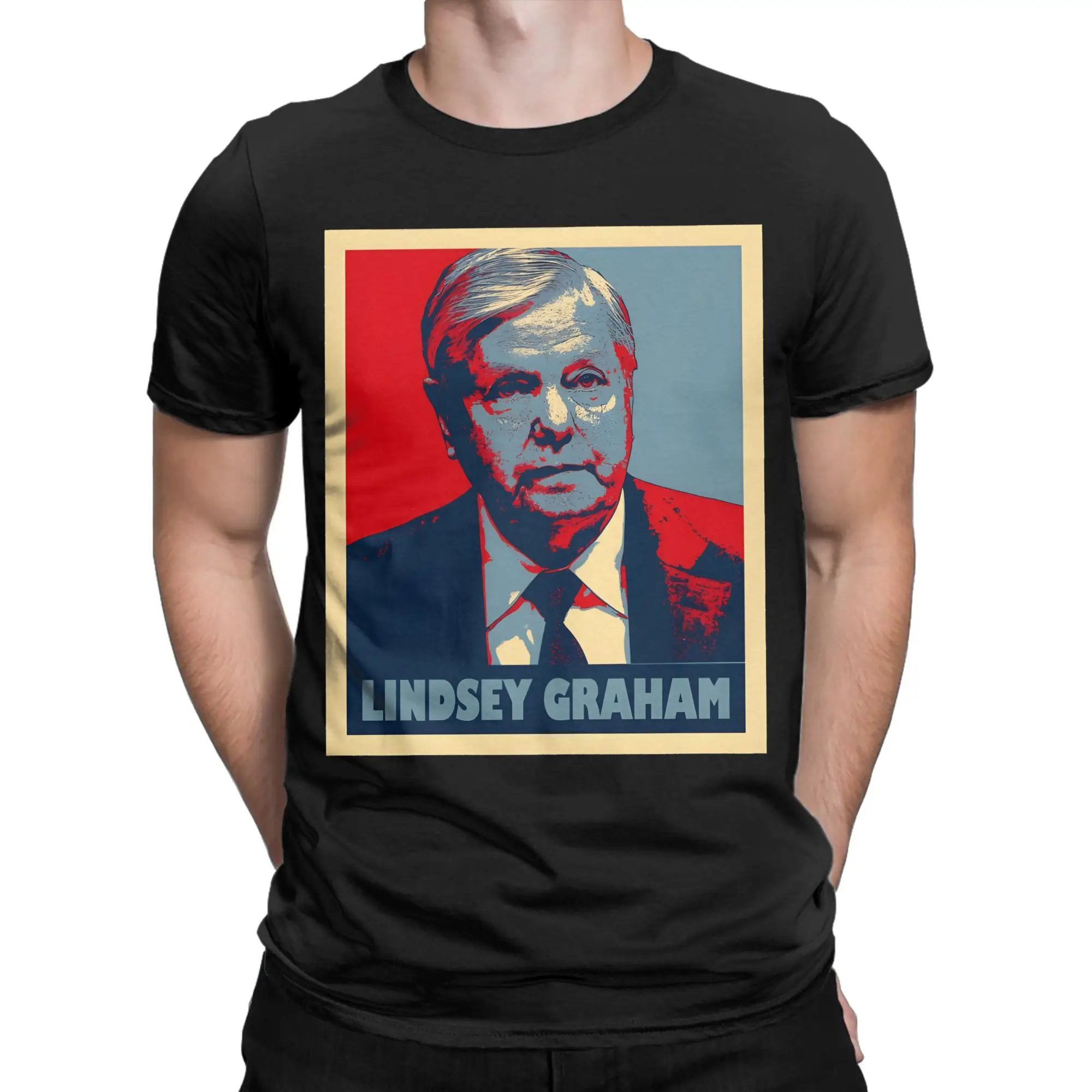 Lindsey Graham T-Shirt Summer  Harajuku T-Shirts Cotton O Neck Plus Size Clothes Short Sleeve Y2K Retro Tops