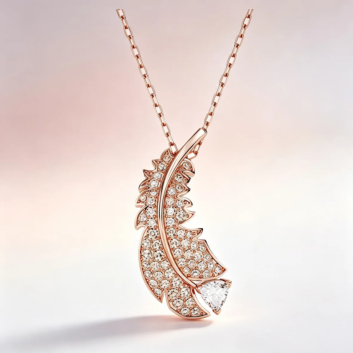 Trendy Multicolour Crystal Butterfly Feather Statement Necklace