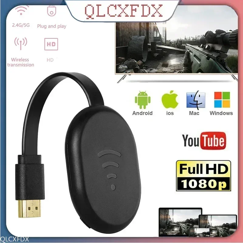 جديد E38 1080P TV Stick 2.4G 5G لاسلكي واي فاي عرض دونغل استقبال مرآة شاشة العارض ليوتيوب لنظام أندرويد iOS لينكس