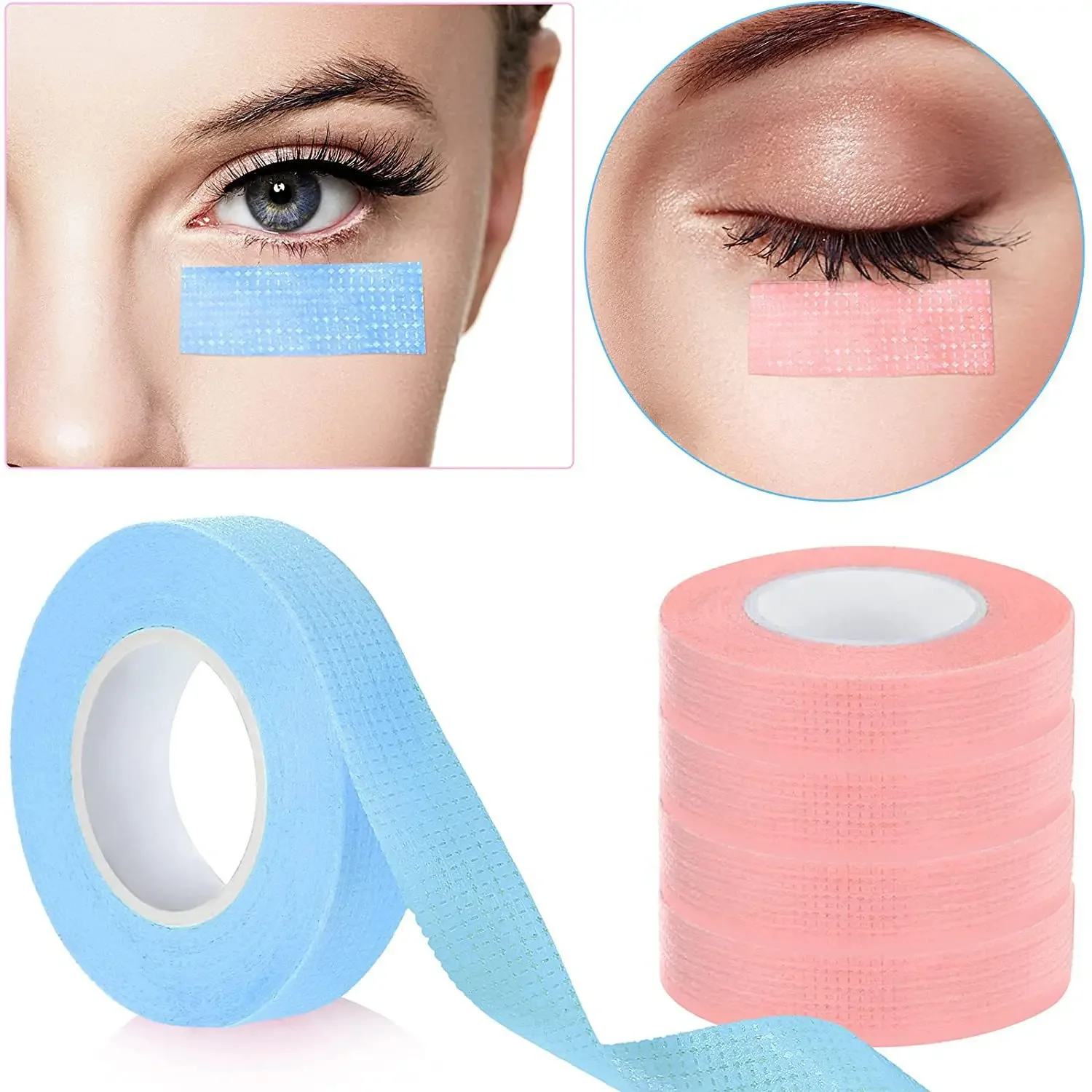 3/5PCS Wimperverlengingstape Microporeus Ademend PE Niet-geweven zelfklevende wimperverbeteringsaccessoires Kleurrijke make-uptools