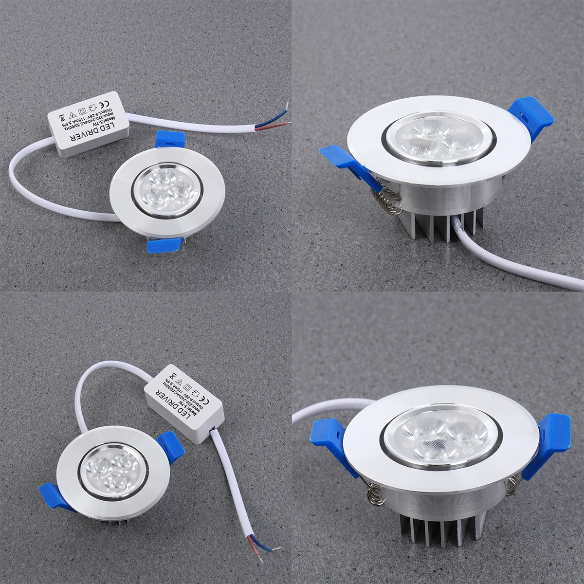 3W LED Spotlights Ceiling Recessed Lighting Adjustable Angle Home Office Store Cafe Exhibition Hall Night