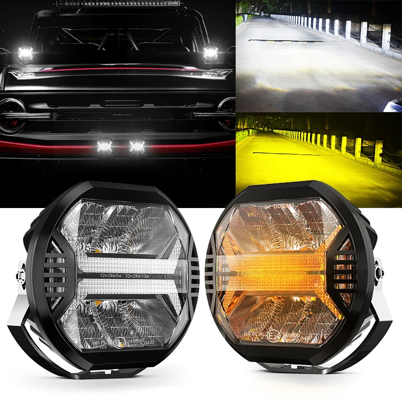

Super Bright LED Work Light Bar For Car Jeep Truck Pickup Boat Suv Off Road 4x4 SUV ATV White/Amber Drl Headlight Spotlight