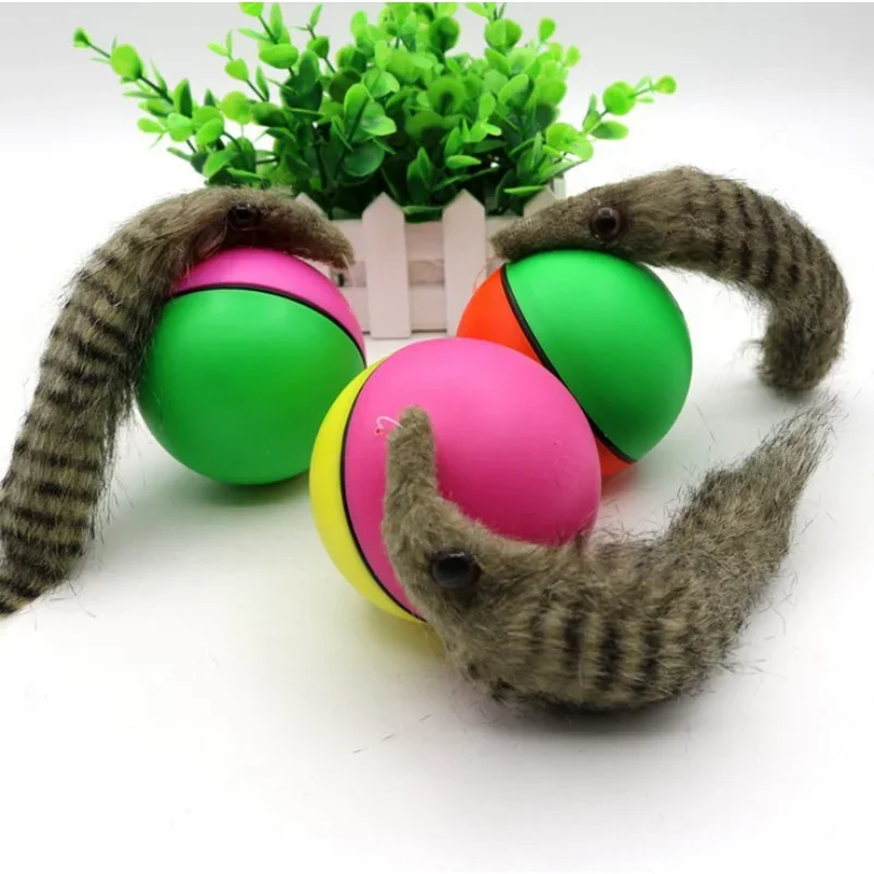 Dog Cat Beaver Weasel Puppy Rolling Play Random Alive New Pet Ferret Toy Toy Jump Ball Moving Chaser Weasel Mice Animal Toys