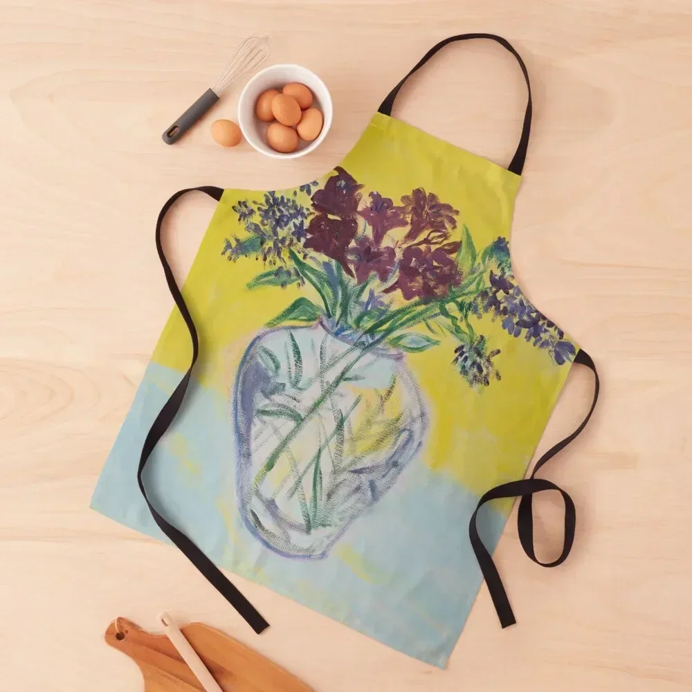 

Blooming Elegance Apron Bib For Kitchen women's work Restaurant Apron