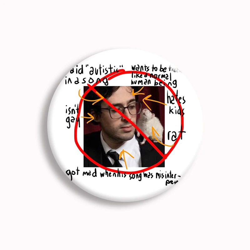 Will Wood The Normal Rat In The Moon Album Cover Aesthetic Button Pin Creative Funny Meme Brooch Badge Bag Decor Fans Collect