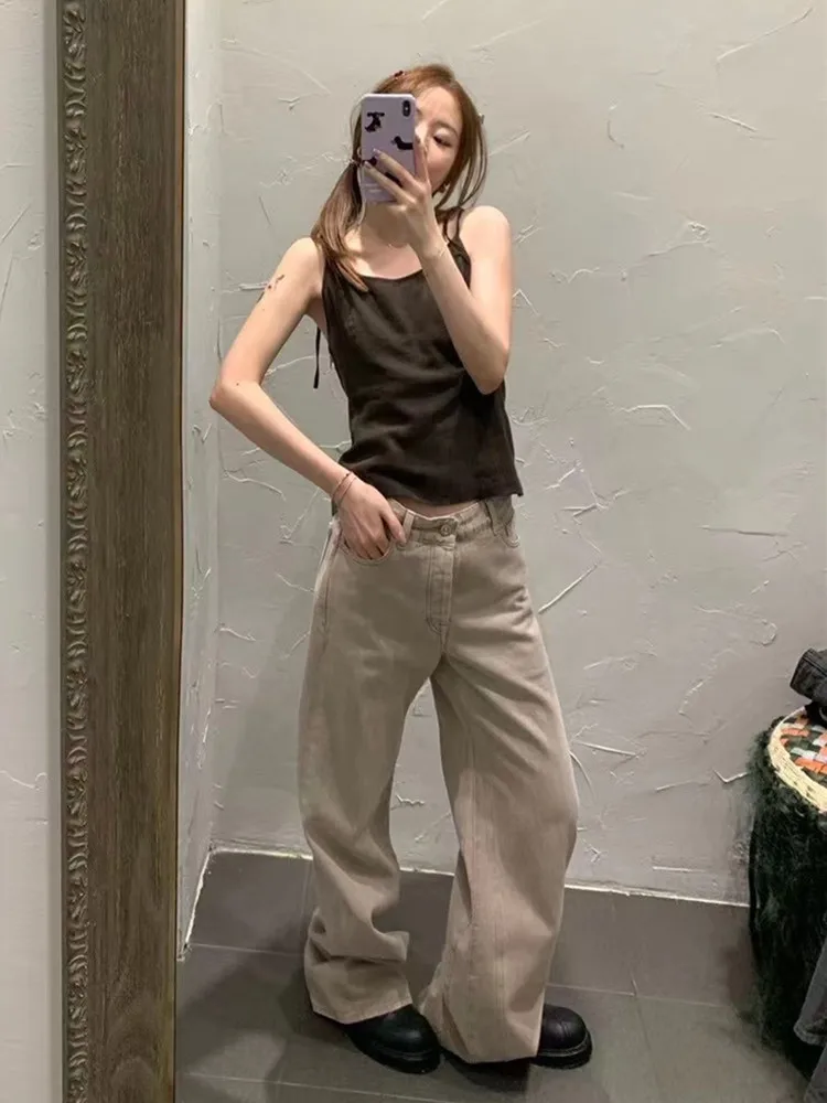 لدينا تراث الذكور جينز غير رسمي جودة عالية الرجال الدنيم السراويل Y2k ملابس ملابس رجالية الملابس النسائية