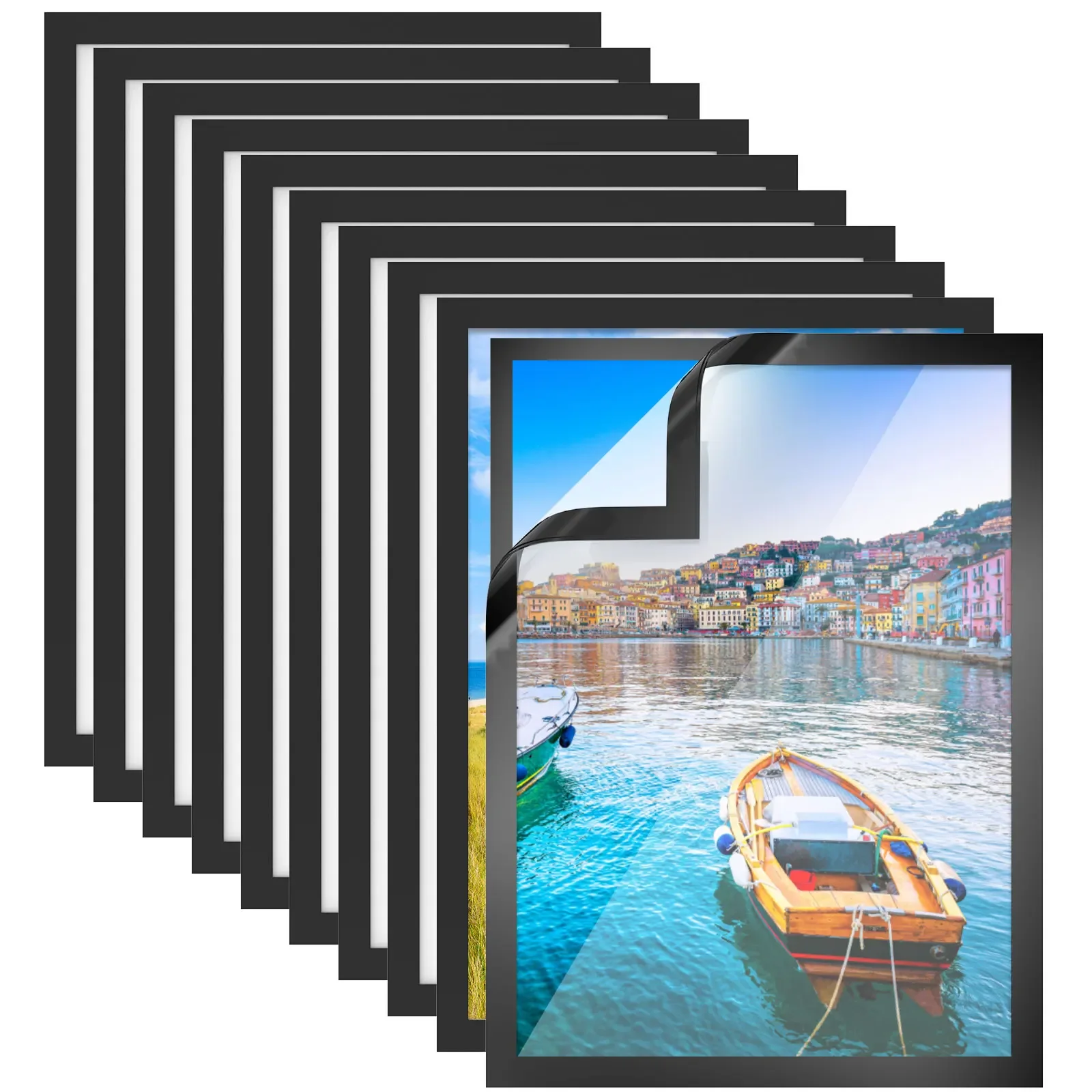 5/10pcs Diamond Art Frames Magnetic Picture Frame Flexible PVC Picture Frames for Wall Magnetic Diamond Frame Self-Adhesive