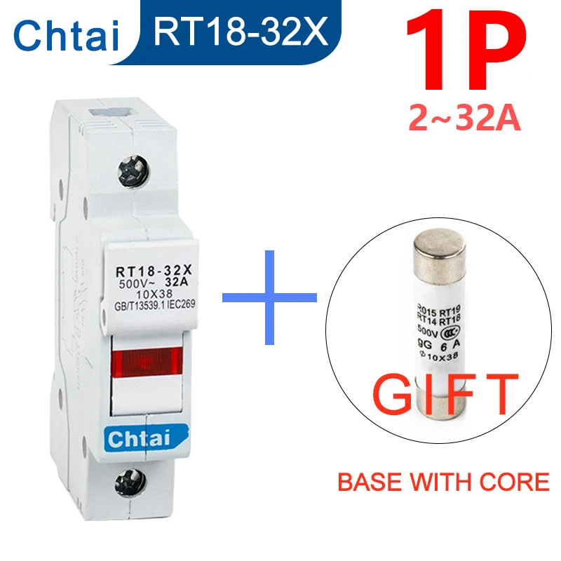 1P RT18-32X 2~32A  Din Rail mounting  Fuse Holders Fuse Holder Base 1Pole for 10x38mm  link size AC690V  500V