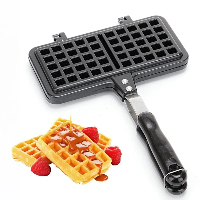 

Kitchen Non-Stick Waffles Maker Machine Baking Mold Pan Bubble Egg Cake Oven Breakfast Waffle Machine Cake Maker Gas Stove Use