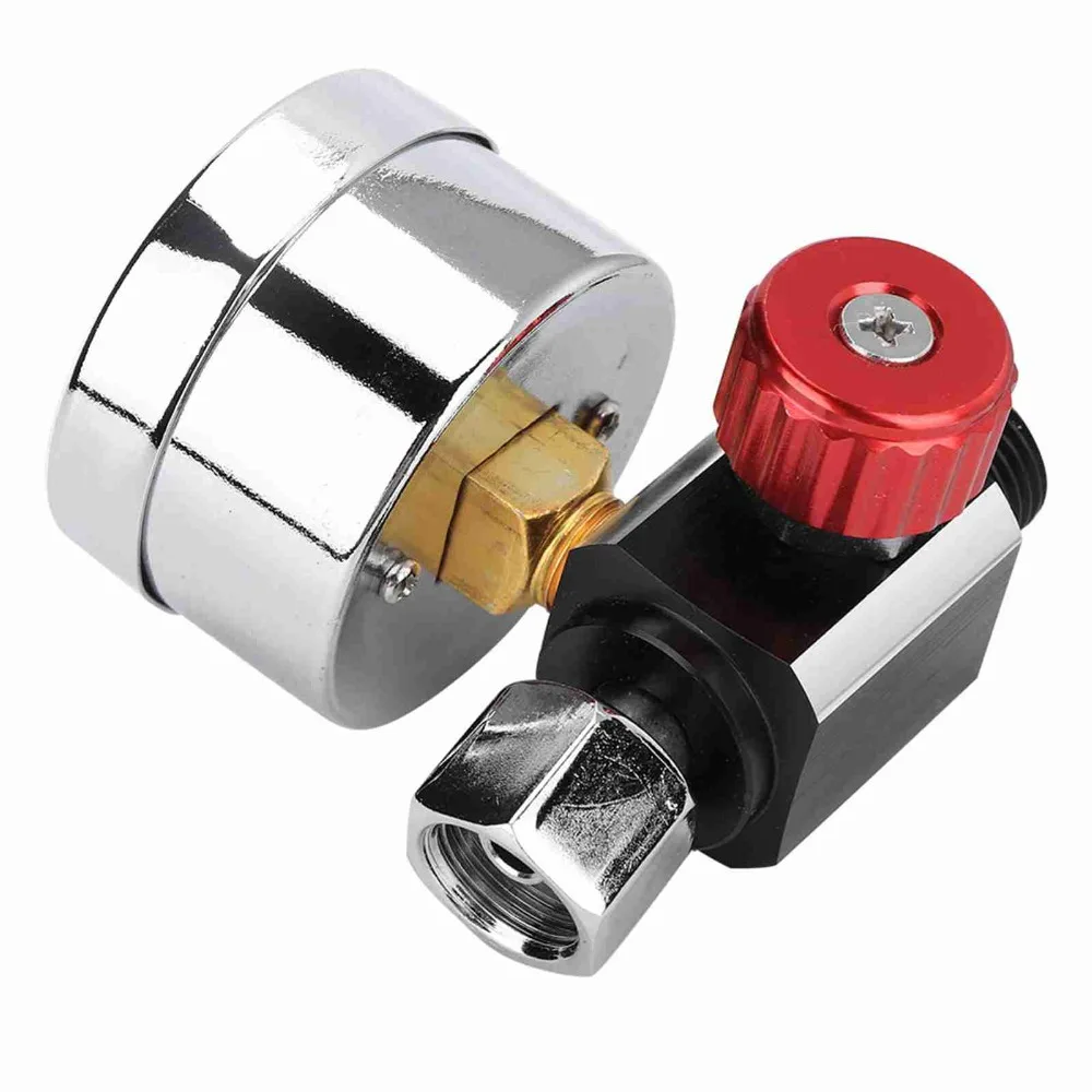 1pcs G1/4 Thread Air Pressure Regulator 0-180 PSI Built-in Gauge Spray Gun Regulator Pneumatic Tool Regulator