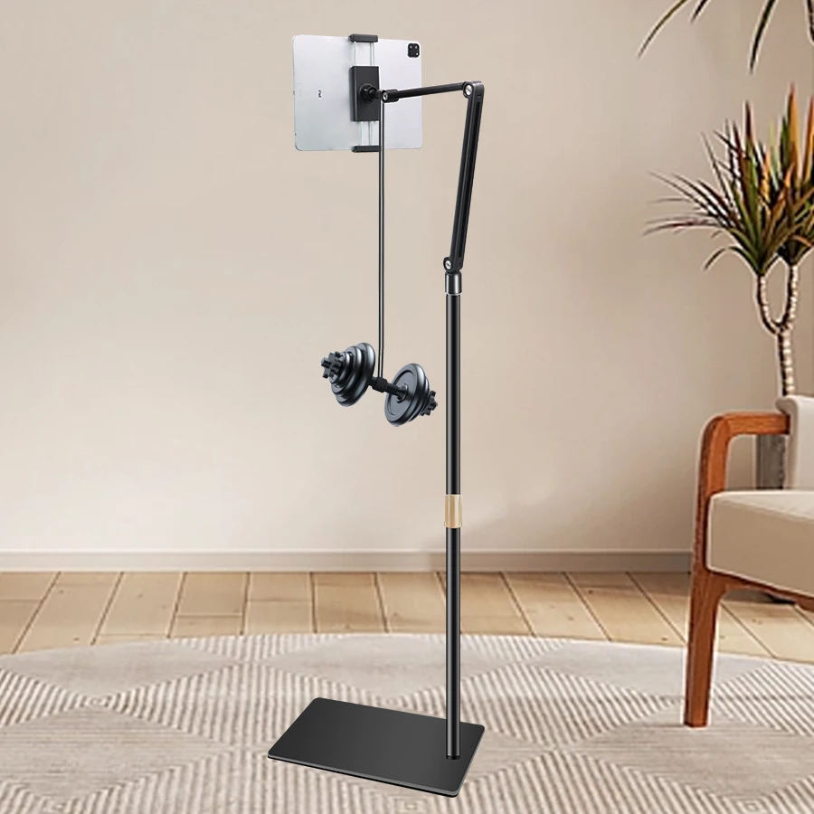 

Universal Adjustable Tablet Floor Stand Long Arm Lazy Phone Holder Stand for 4-12.9 Inch Devices Tablet Metal Floor Stand