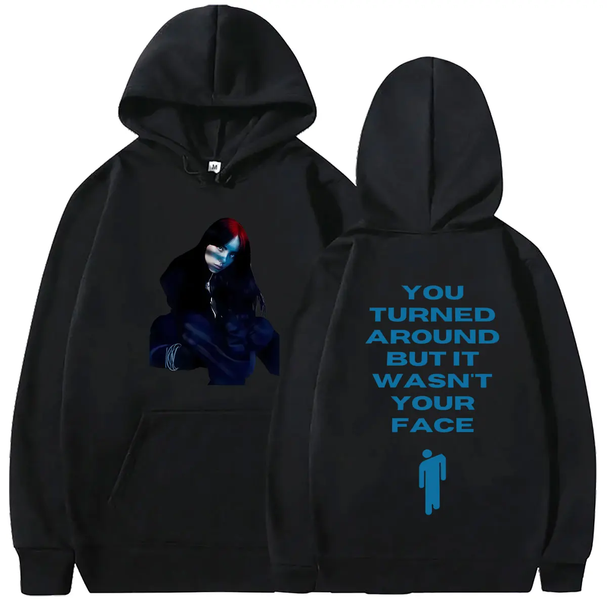 Hit Me Hard and Soft You Turned Around But It Wasn't Your Face Hoodie Men's Women's Fashion Pop Music Oversized Pullover Hoodies
