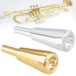 3C Heavy Duty Trumpet Mouthpiece with 9.8mm Outer Diameter, Gold / Silver Professional Players Mouthpiece for Trumpet