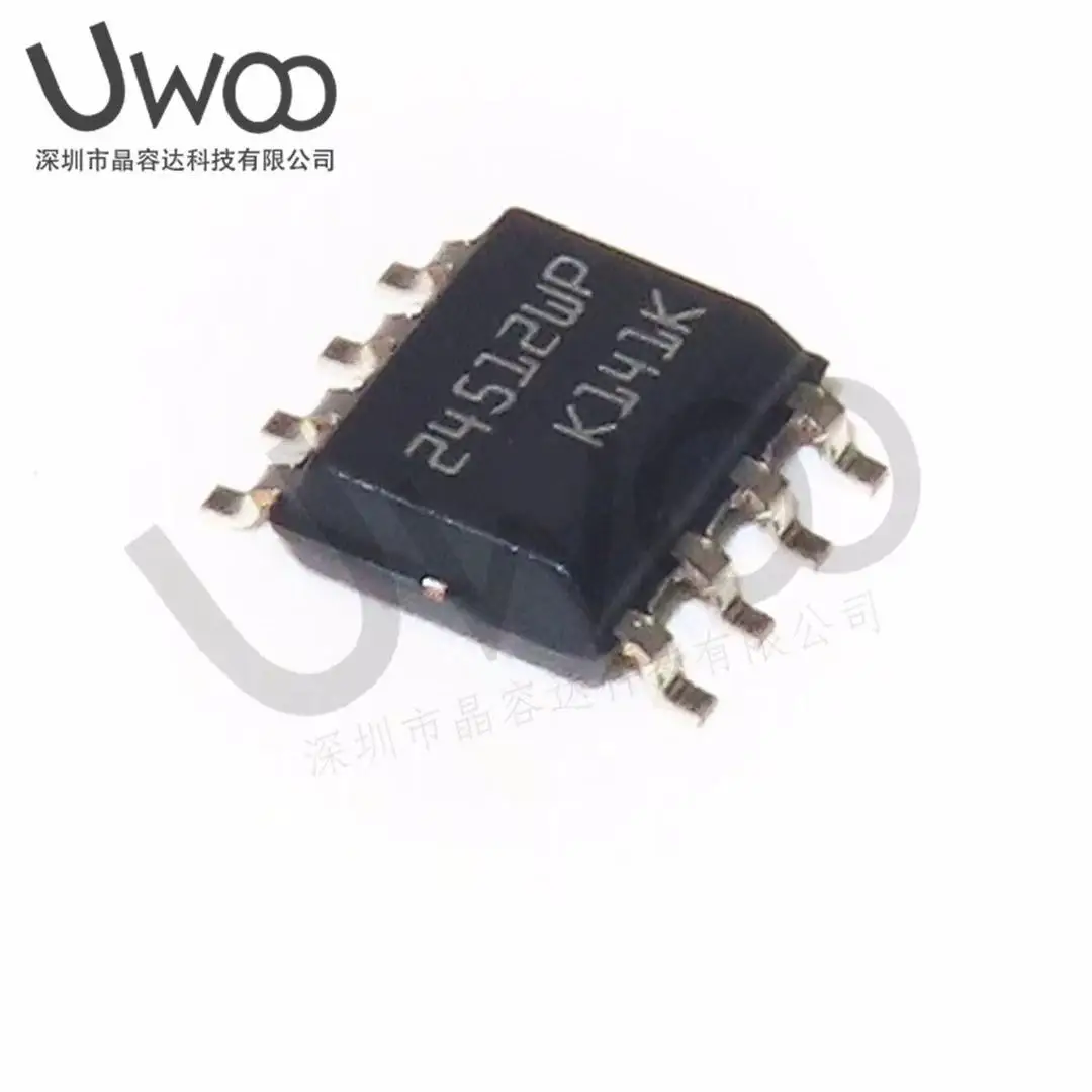 5PCS/LOT M24512-WMN6TP 24512WP EEPROM Memory IC 512Kbit I²C 1 MHz 500 ns 8-SOIC