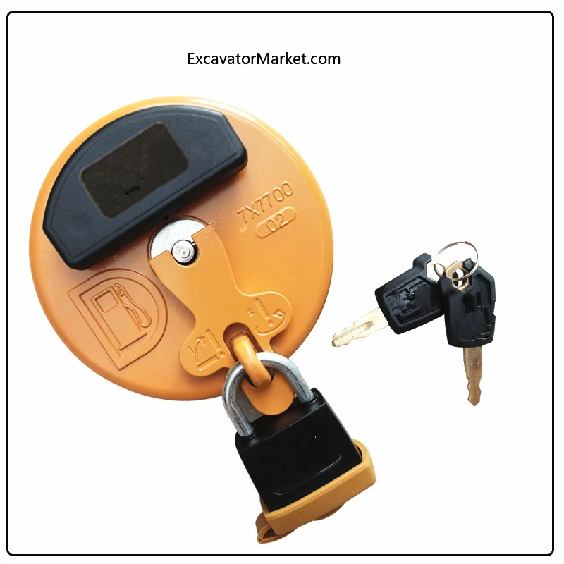 For Excavator Caterpillar CAT 320B C 320D 336D 325D 323D 349D New Fuel Tank Cap Anti-theft Diesel Tank Cap Key High Quality