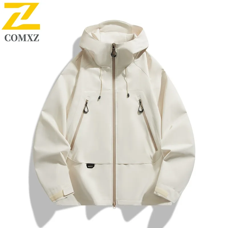 

COMXZ Мужская ветровка Куртка Водонепроницаемая ветрозащитная дышащая куртка для путешествий и кемпинга Удобная верхняя одежда для приключений и прогулок