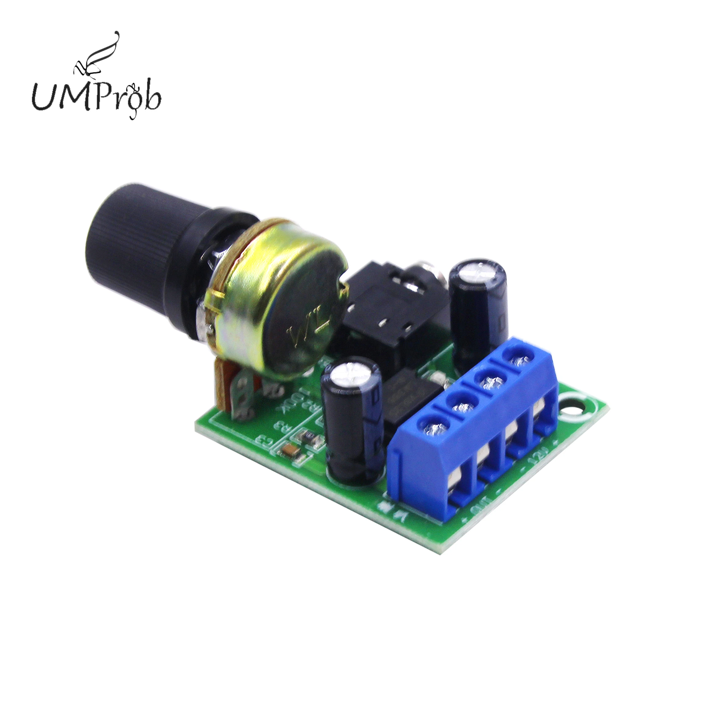 LM386 10W Audio Amplifier Board Mono 3.5mm DC 3-12V Volume Control Mini AMP Module Adjustable volume