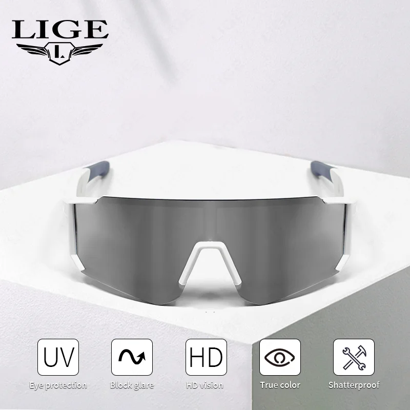 LIGE gafas de sol inteligentes de moda gafas de ciclismo inteligentes con bluetooth correr deportes gafas inteligentes gafas protectoras gafas de traducción AI