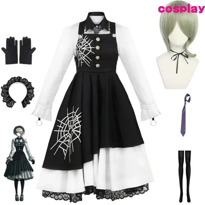 

Аниме Новый Danganronpa V3 Tojo Kiumi Косплей Костюм Парики Униформа Горничной Одежда Хэллоуин Карнавал C