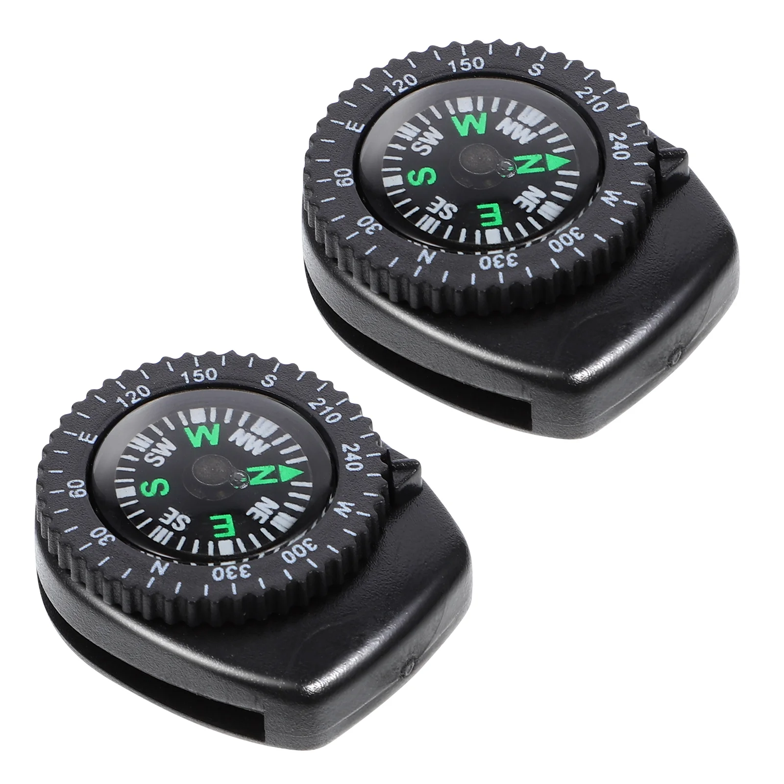 2 PCS Detachable Compass Waterproof Portable Compass Camping Compass Survival Tools for Watch Pocket Watch Compass