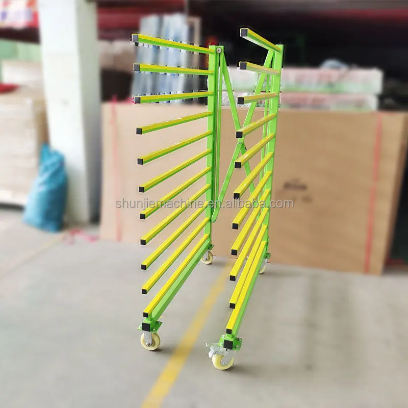 59" Adjustable Length Foldable Board Storage Drying Rack With 4 Wheels Suitable For Storing Wood Or Light Boards