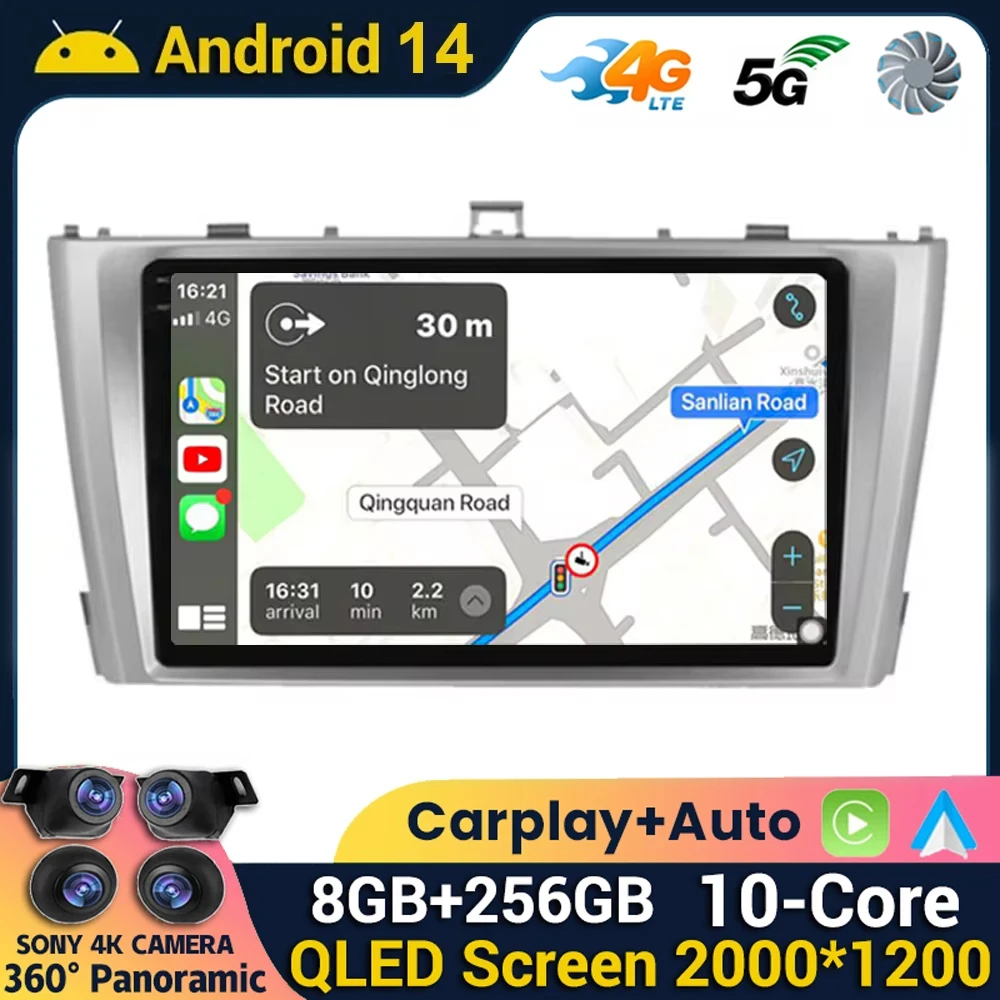 

Android 13 Auto Carplay Car Radio For Toyota Avensis T27 2009-2015 GPS Navigation Multimedia Player QLED Touch Screen DSP Stereo