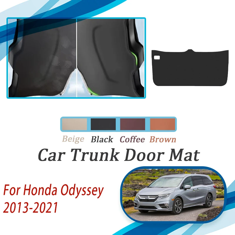 Leather Car Tailgate Pads For Honda Odyssey Elysion RC 2012~2021 Anti-dirty Rear Trunk Door Mats Carpets Covers Auto Acesssories