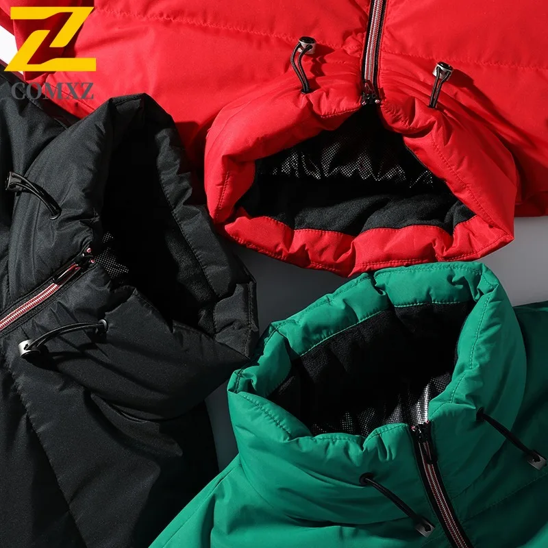 COMXZ Parker Coat Stand Collar Outdoor Hunting Cold Protection Parka Casual Streetwear Style Lightweight Autumn Winter Garment