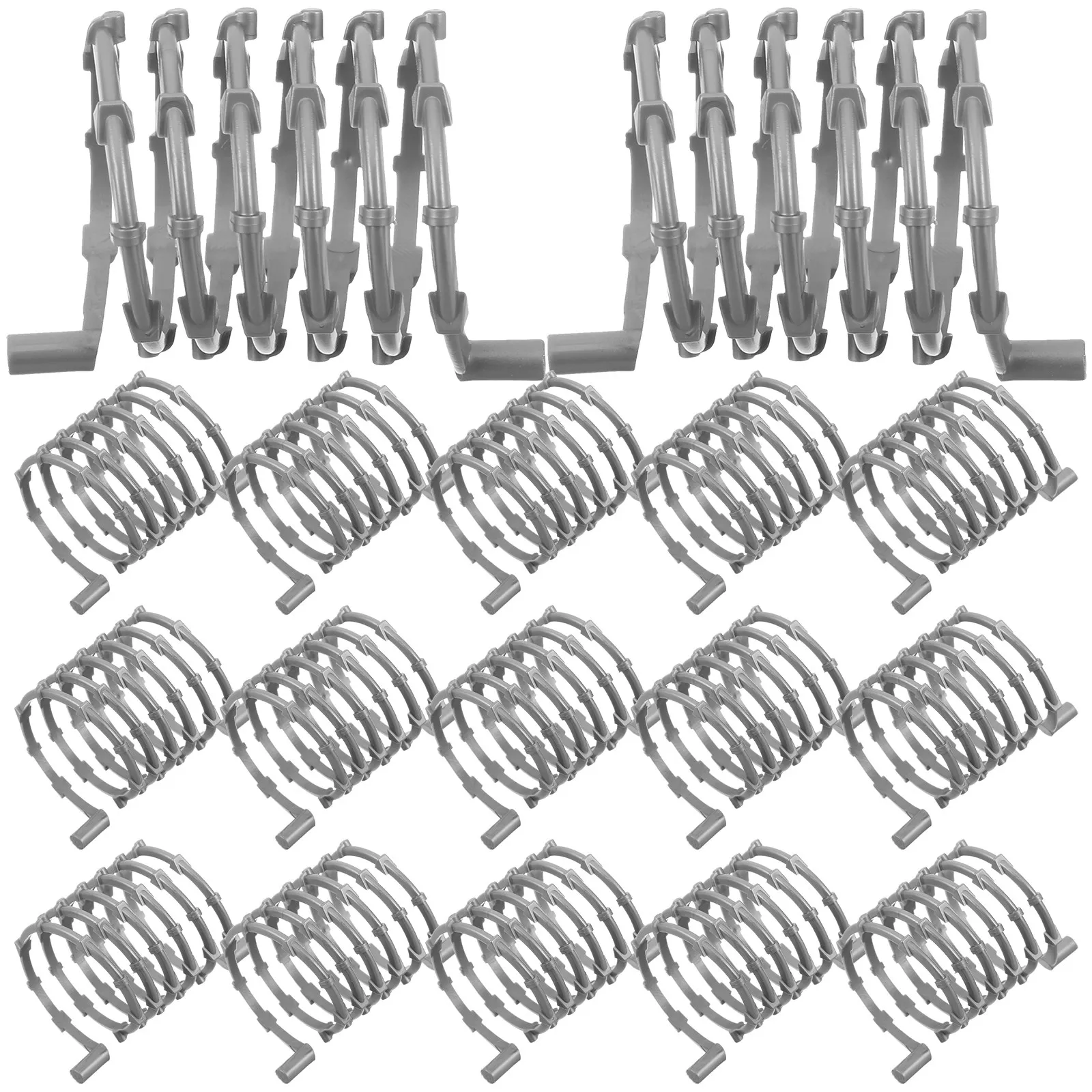 

30Pcs Lifelike Concertina Wire Fences Plastic Barbed Wire Barrier Panels for War Diorama Army Base Perimeter Security Checkpoint