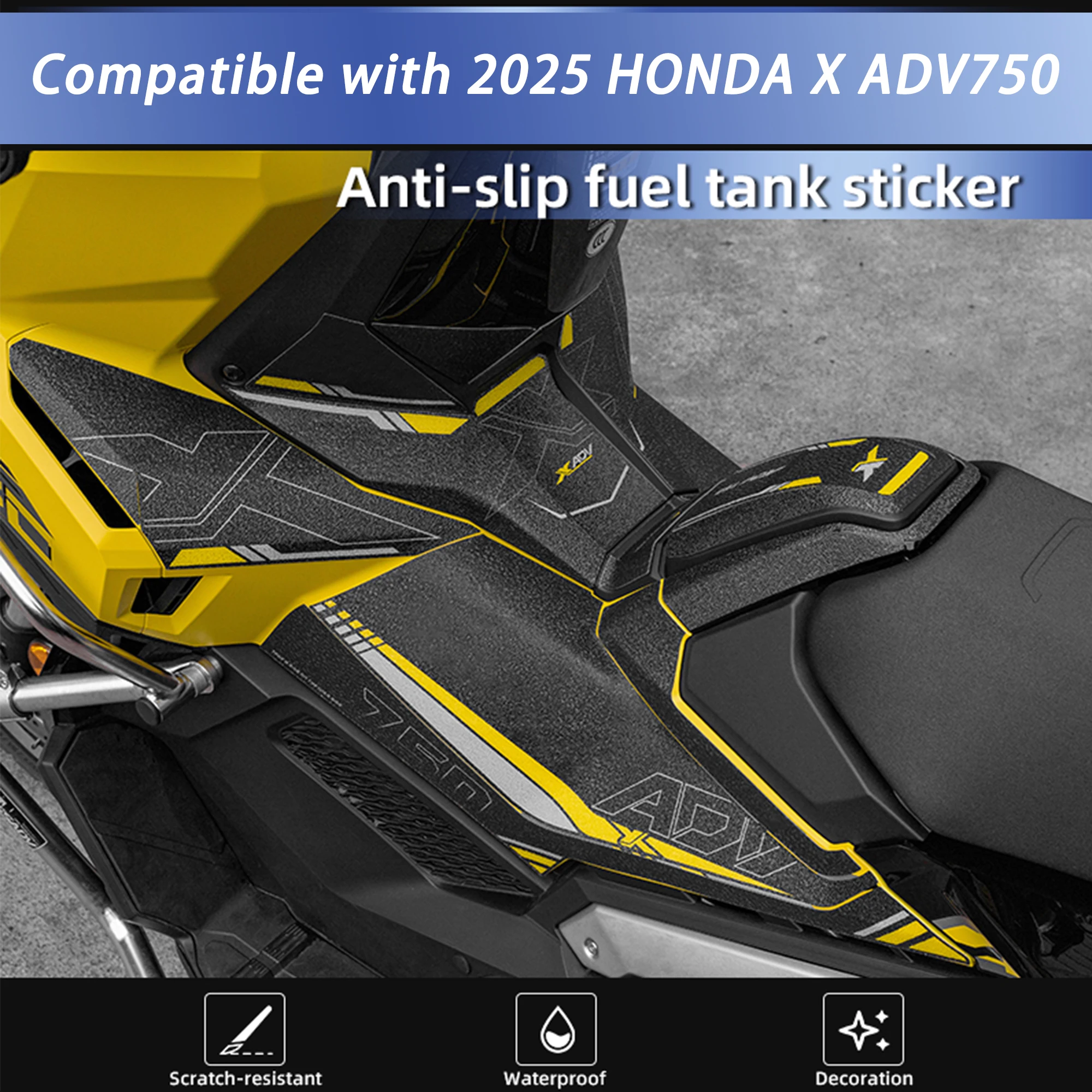 Motorcycle Anti Slip Tank Pad Compatible with HONDA XADV750 Fuel Tank Protective Sticker Resistant Modification Accessories