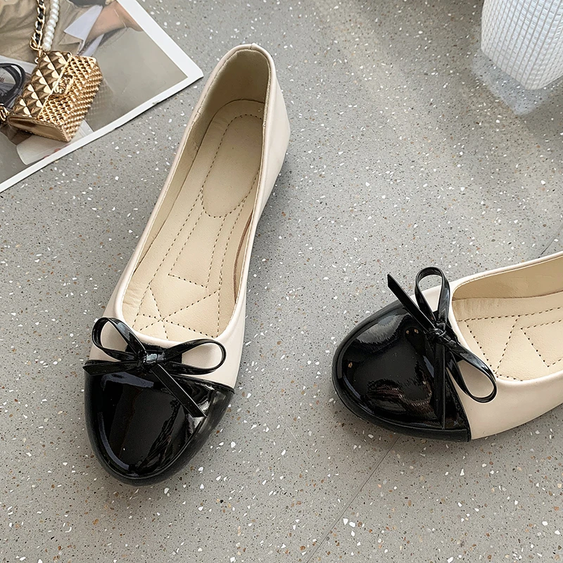 

Women Flats Comfort Ballerina Flat Shoes Women Non-slip Ladies Loafers Elegant Bowknot Flat Women Single Shoes Zapatos De Mujer