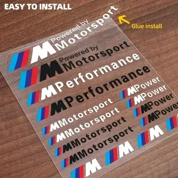 一套汽車徽章貼紙,適用於BMW M Performance Power X1 X3 X5 X6 E84 E83 F25 M3 E90 E91 E60 F15 F16 E70 F30 車型。 8 最佳銷售 m貼紙 - №2