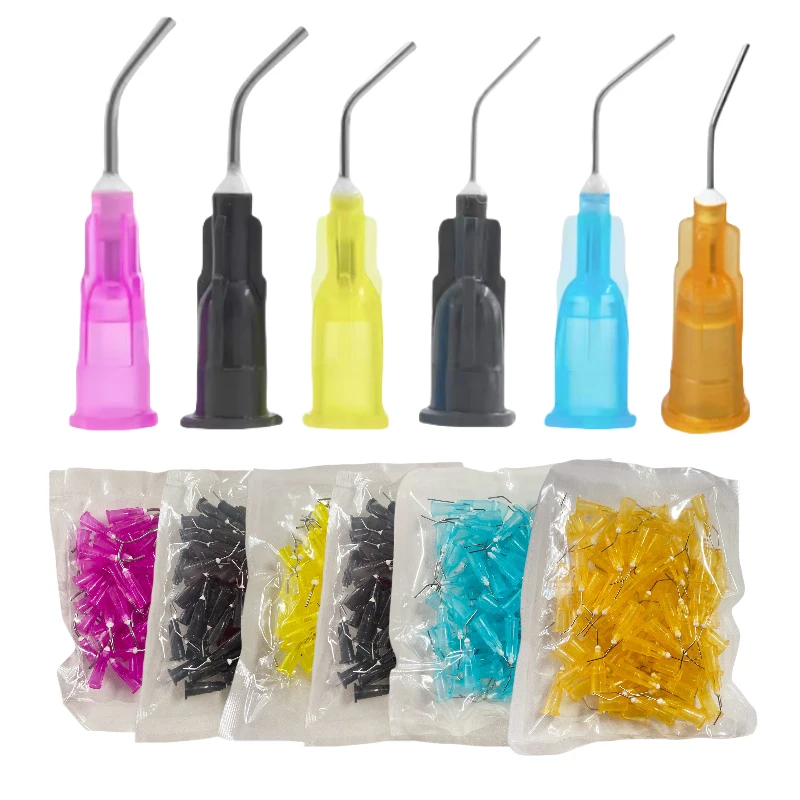 100pcs Dental Disposable Needle Bent Tips for Dentist