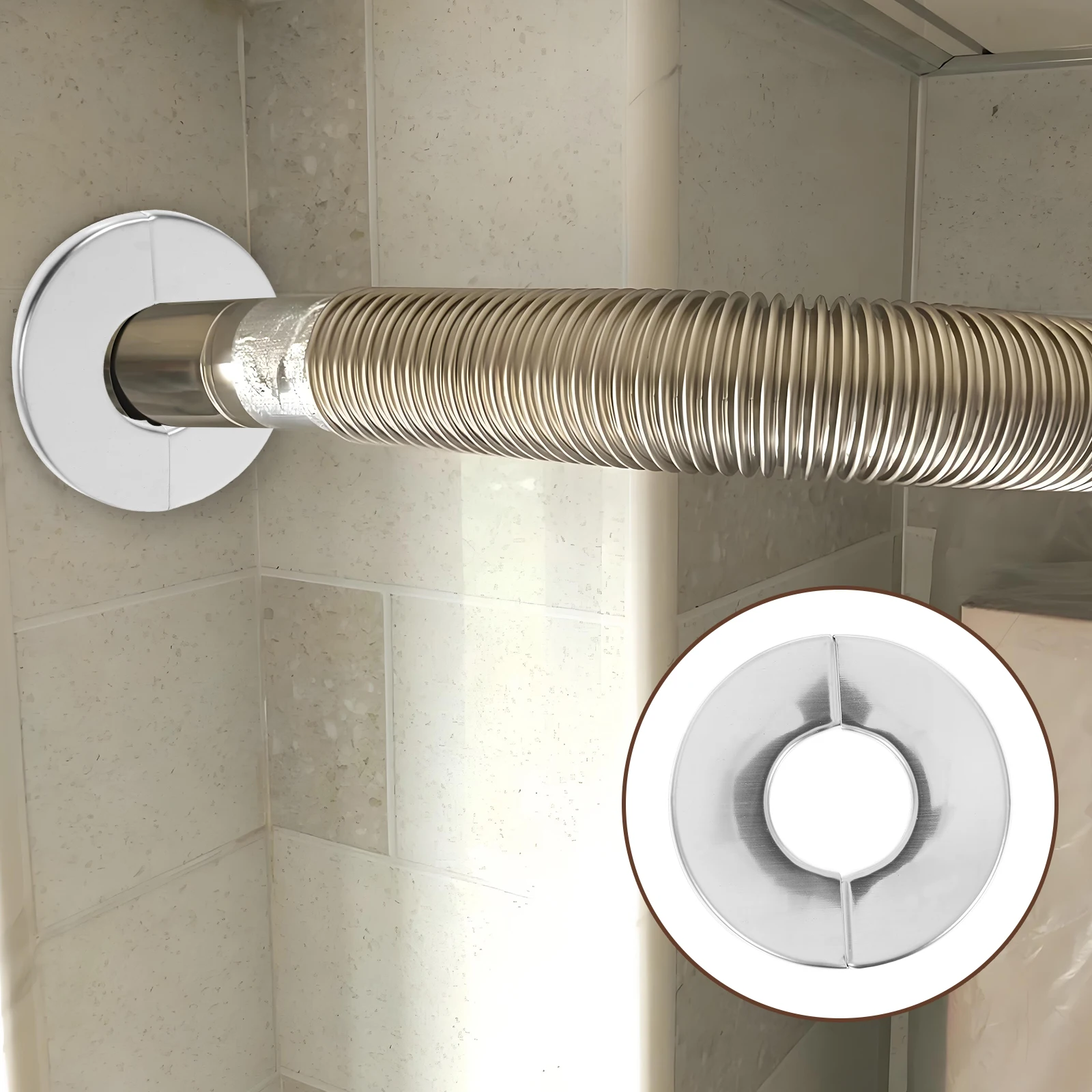 

4 Pcs Wall Pipe Hole Flange Cover Decoration Ducting Covering Concealer Covers Pipeline