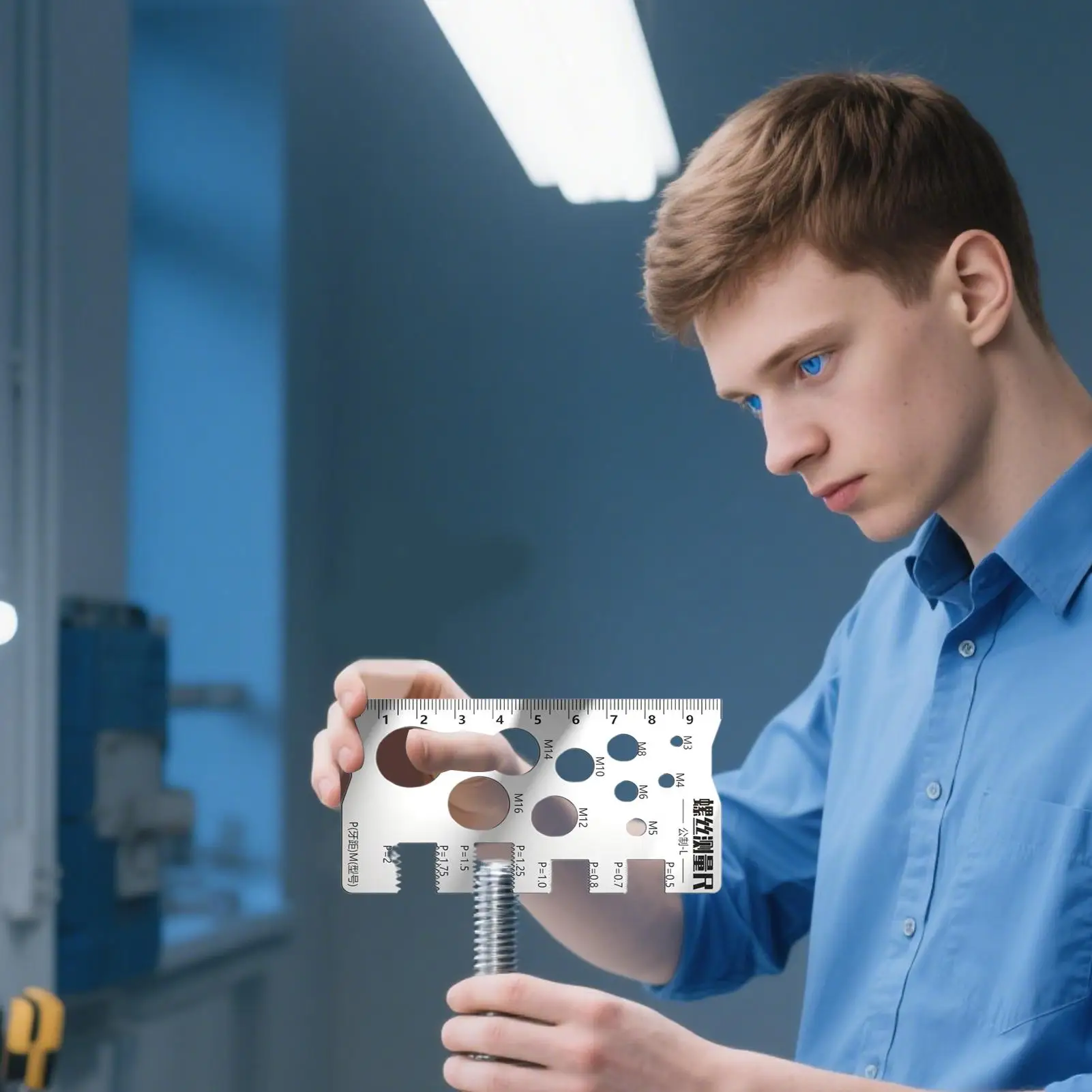 Thread Checker Screw Measurement Ruler Space Saving Measuring Gauge Tool For Bit Bolt Nut Screw Craft Industry And Home Use