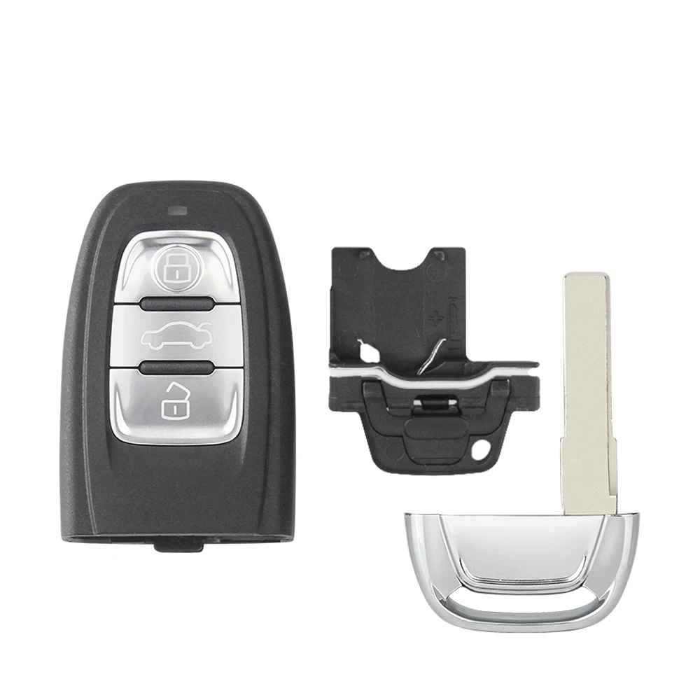 KEYYOU For Audi A4l A3 A4 A5 A6 A8 Quattro Q5 Q7 A6 A8 Remote Key Shell Case Fob Replacement Car Key Shell 3 Buttons