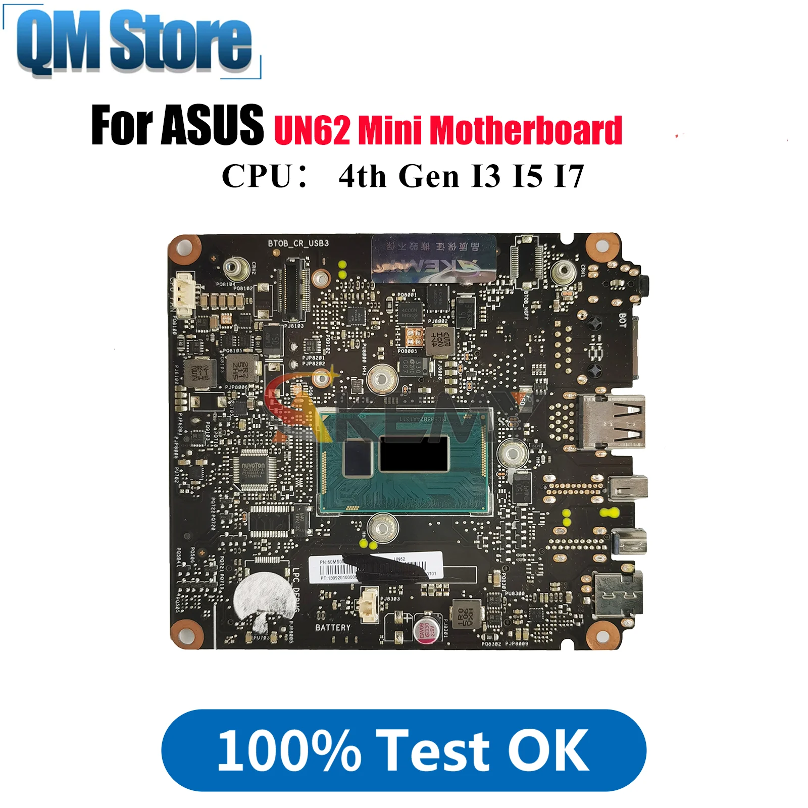 

UN62 Laptop Motherboard For ASUS VivoMini UN62 Notebook Mainboard With I3 I5 I7 CPU 100% tests OK fast shipping High quality