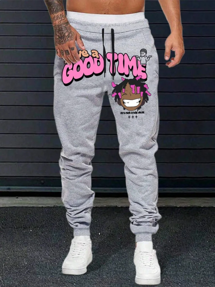 

2025 Fashion Versatile Casual Cotton Men's Trousers Comfortable Sports Hip Hop Street Sweatpants Unisex Autumn and Winter