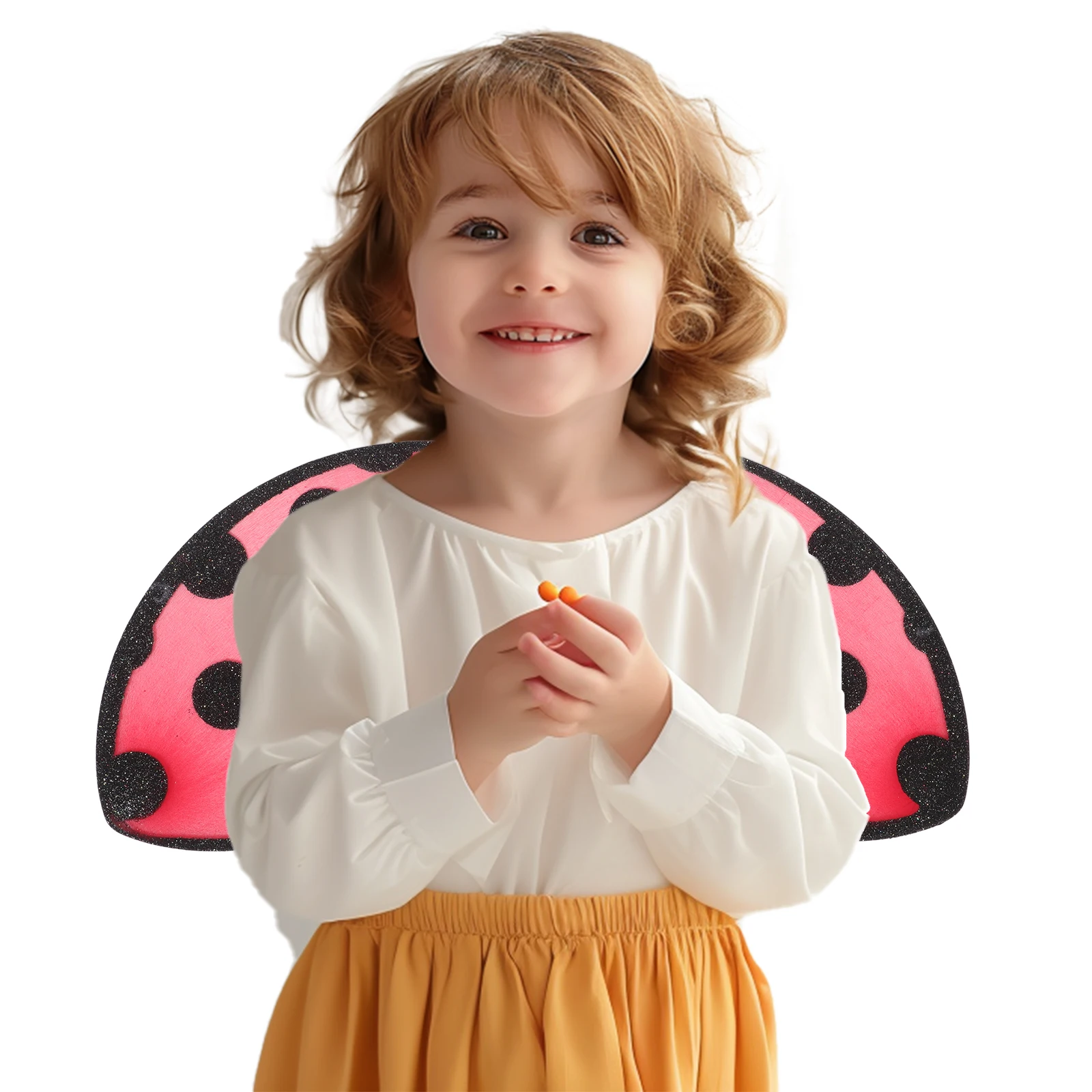 

Foldable Wing Ladybug Costume Kids Mesh Ladybug Child Costume Stage Party cosplay wing ladybug wings girl