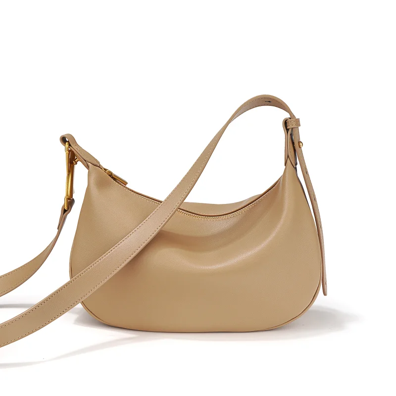 LOERSS-Sac fourre-tout en cuir véritable pour femme, sac à main en cuir de vachette pur, sac à main de niche, sac à bandoulière mode polyvalent, sac décontracté