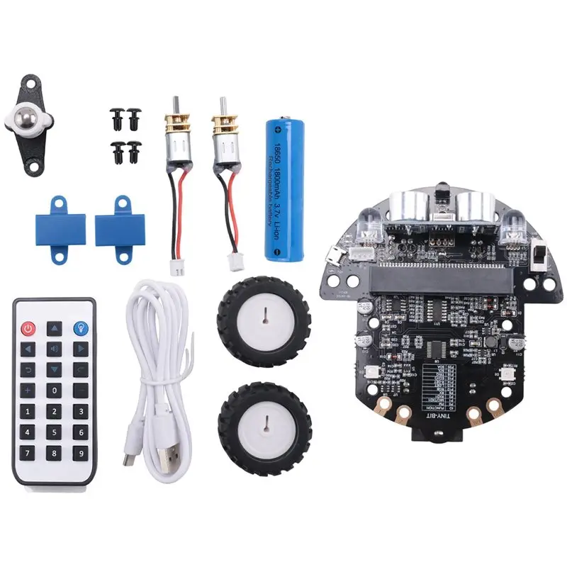 CYGJ-3X Robot Programmable Robotic Kit Based On BBC Microbit V2 And V1 For STEM Coding Education With Chargeable Battery(A)