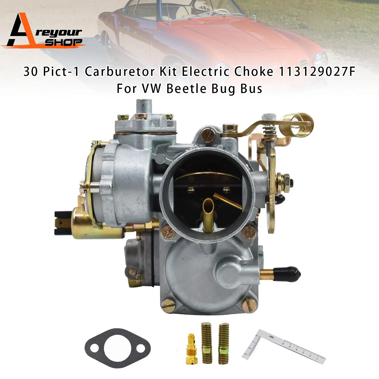 

30 Pict-1 Carburetor Kit Electric Choke 113129027F for VW Beetle Bug Bus