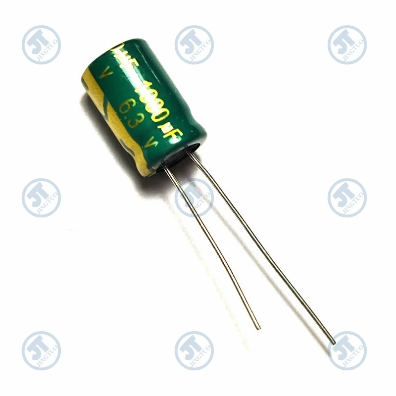 Capacitor eletrolítico de alumínio radial, 1000UF6.3V, 6.3V1000UF, 1000MFD, 6.3WV, 8x12mm, 10pcs