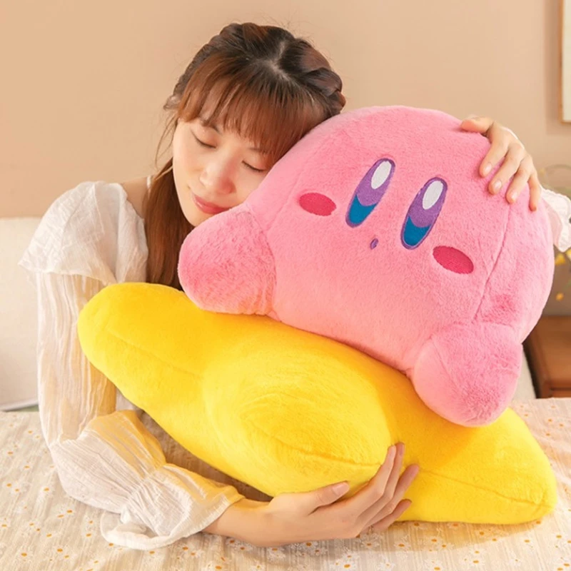 30-60 Kirby Plush Toy Cute Stuffed Doll Big Size Cartoon Cute Anime Star Hug Pillow Pink Gift for Kids Birthday Room Decoration view 3