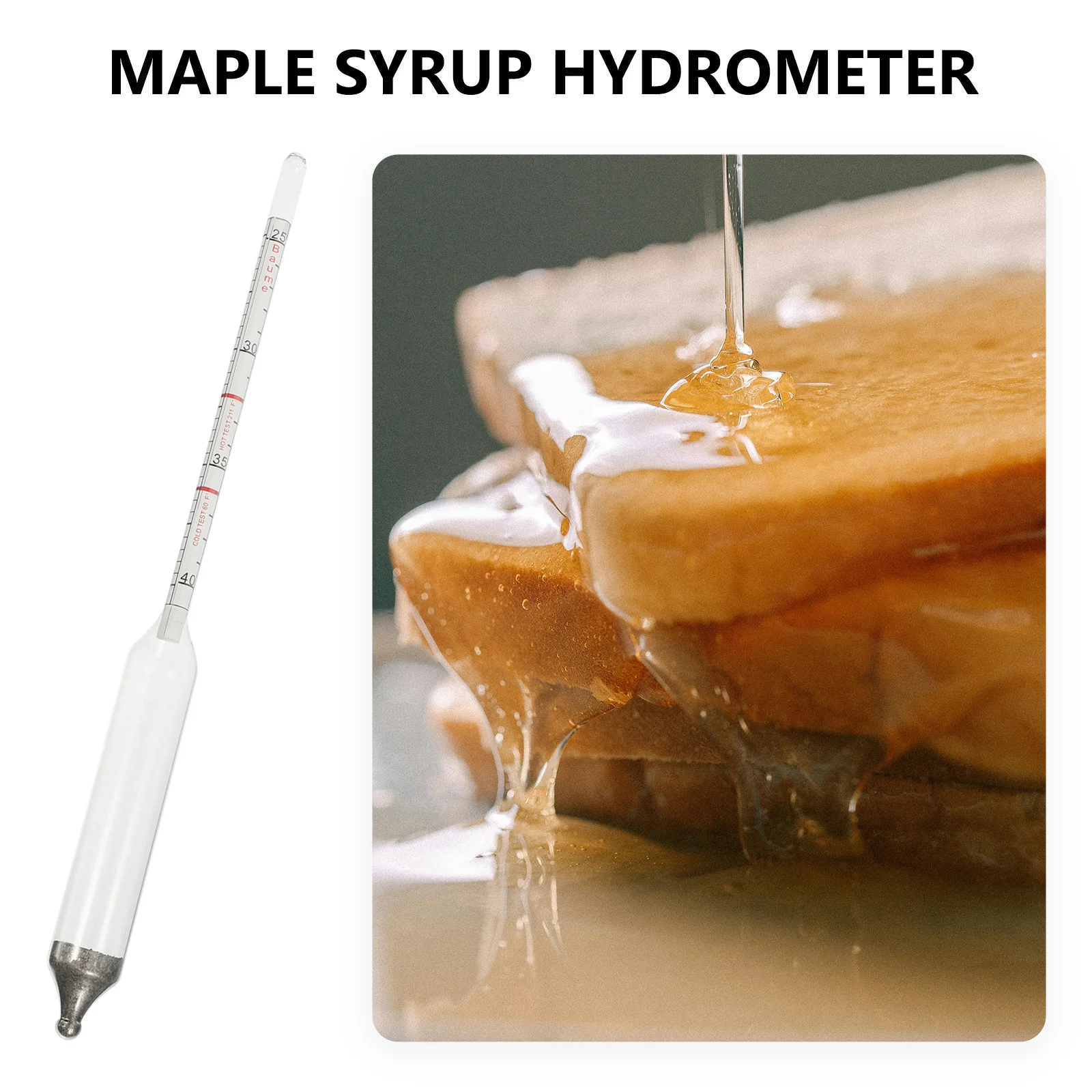 

Maple Syrup Hydrometer Glass Material Practical Design Sugar Scale Measuring Tool Kitchen Syrup Tester Measuring Tool